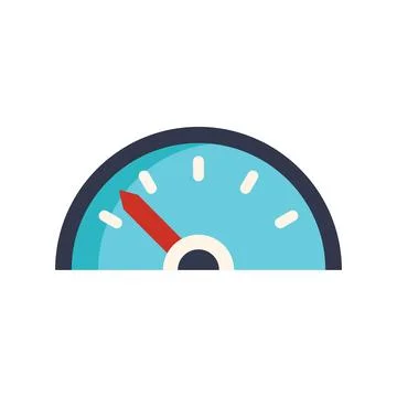 Speedometer showing increasing speed progress and performance Illustrazione stock