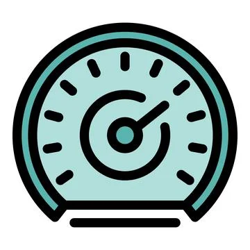 Speedometer showing maximum performance and speed level Stock Illustration