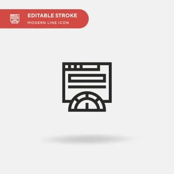 Speedometer Simple vector icon. Illustration symbol design template for web m Illustrazione stock