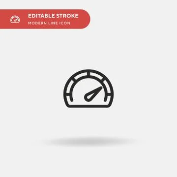 Speedometer Simple vector icon. Illustration symbol design template for web m 스톡 일러스트