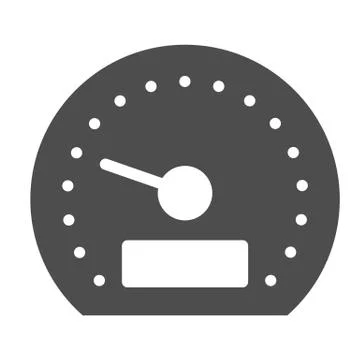 Speedometer solid icon. Tachometer vector illustration isolated on white. Car Illustrazione stock