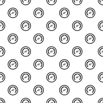 Speedometer with stripes pattern, simple style Ilustração Stock