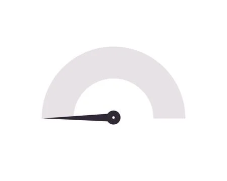 Speedometer symbol and tachometer, performance indicator. Illustrazione stock