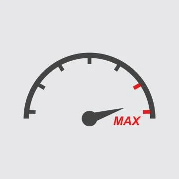 Speedometer, tachometer flat icon Stock Illustration