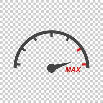 Speedometer, tachometer flat icon Stockillustratie