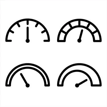 Speedometer, tachometer icon. Speed indicator sign. Internet car speed. Performa Stock Illustration