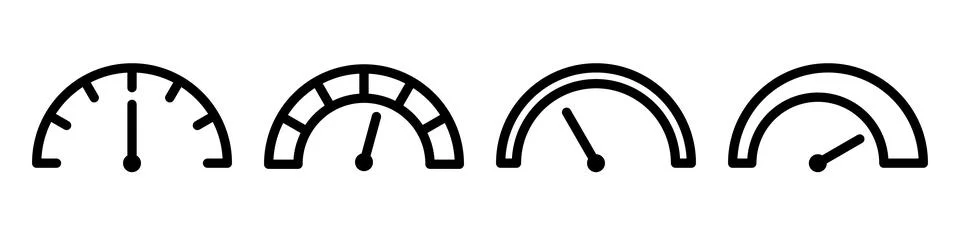 Speedometer, tachometer icon. Speed indicator sign. Internet car speed. Per.. Stock Illustration