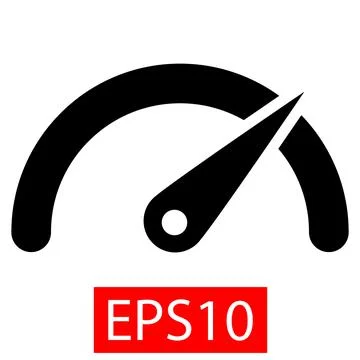 The speedometer, tachometer, indicator and performance icon. Fast speed sign Stock Illustration