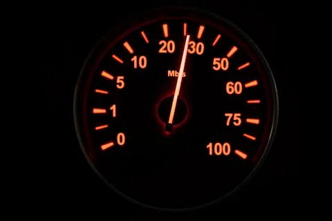 Speedometer testing the internet connection Stock Photos