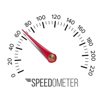 Speedometer Vector. Car Abstract Console Gauge Tachometer. Illustration Stock Illustration