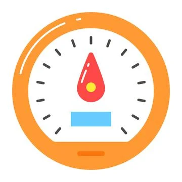 Speedometer vector design, speed indicator icon in editable style Illustrazione stock