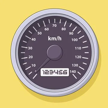 Speedometer Vector Icon Illustration. Speed Indicator Vector. Flat Cartoon .. Stock Illustration