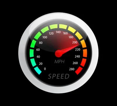 Speedometer Vector illustration Stock Illustration
