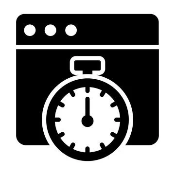 Speedometer with webpage, amazing icon of website performance イラスト素材