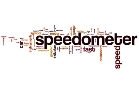 Speedometer word cloud Stockillustratie