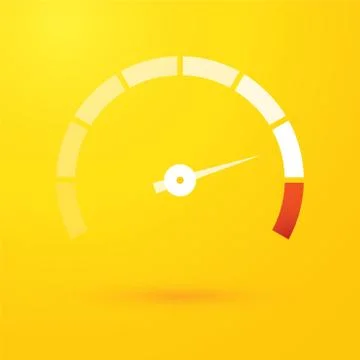 Speedometer on yellow background Stock Illustration