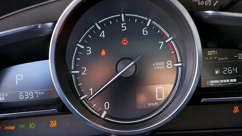 Speedometer zero, arrow Stock Footage 87325493