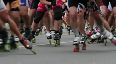 Speedskater Stock Footage 12175737