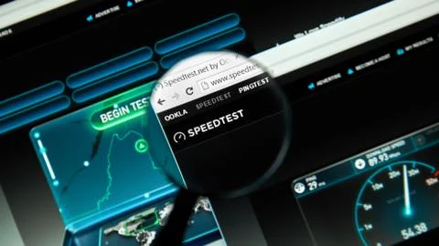 Speedtest inetrent service Stock Photos