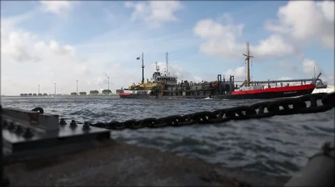 Speedup passing boat Stock Footage 39994616