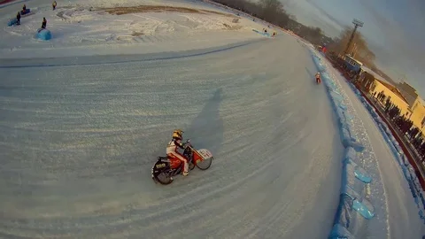 Speedway ice moto Stock Footage 86168117