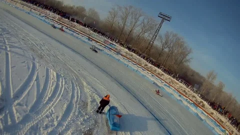 Speedway ice motorcycle Stock Footage 86167792
