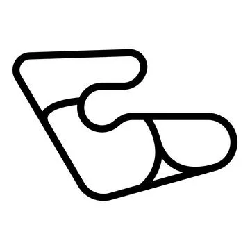 Speedway track icon outline vector. Race circuit Stock Illustration