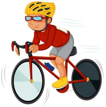A speedy biker Stock Illustration