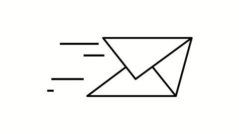 Speedy Mail Envelope Icon Motion Animation Stock Footage 281817038