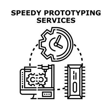 Speedy prototyping services engineering product development process イラスト素材