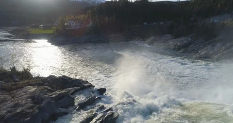 Speedy river gushing through the rocks in forest 스톡 동영상 85964346
