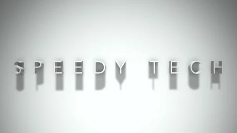 Speedy tech 3D title animation with shadows on a white background Stock Footage 297117848