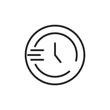 Speedy Time Fast Icon for Quick Services Illustrazione stock