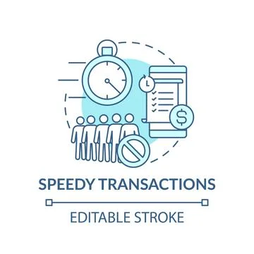 Speedy transactions concept icon Stockillustratie