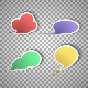 Speeh bubbles set Stock Illustration