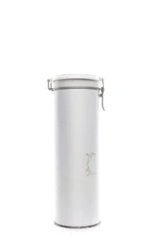 Speggetti container on white background Stock Photos