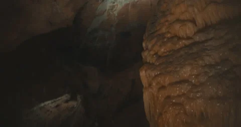 Speleological Formations in Cave Stock Footage 164489915
