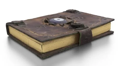 Spell book on white background Stock Illustration