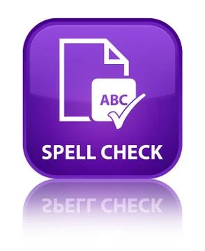 Spell check document special purple square button イラスト素材