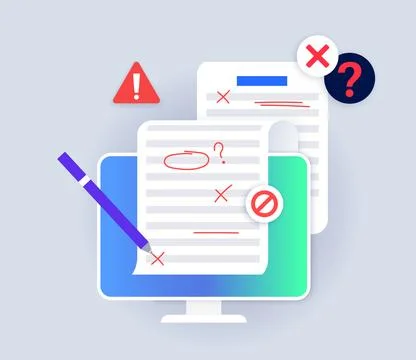 Spell check online Stock Illustration