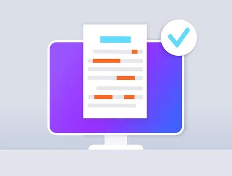 Spell check online Illustrazione stock