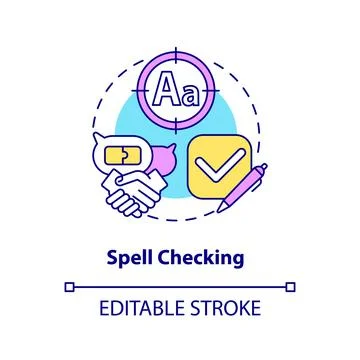 Spell checking concept icon Stockillustratie