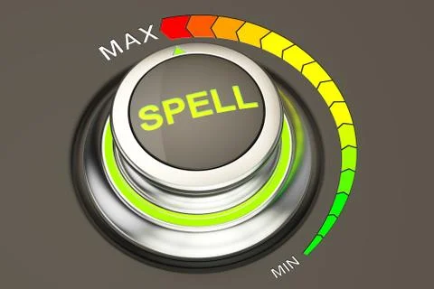 Spell controller, highest level of spells. 3D rendering Ilustração Stock