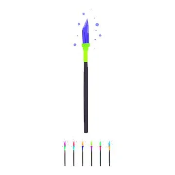 Spell magic wizard stick vector cartoon graphic Stock Illustration
