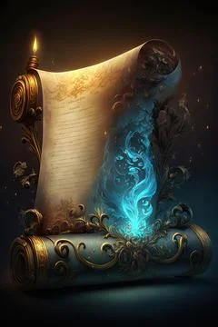 Spell scroll Stock Illustration