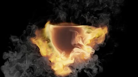 Spellbinding whirls of smoke and fire in vivid detail. Mystical fusion. Stock Footage 273281004