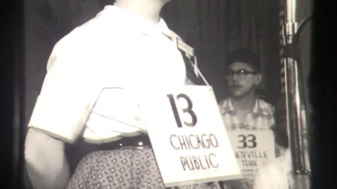 Spelling Bee Opens, School Children Compete in Academic Competition Stock Footage 130712307