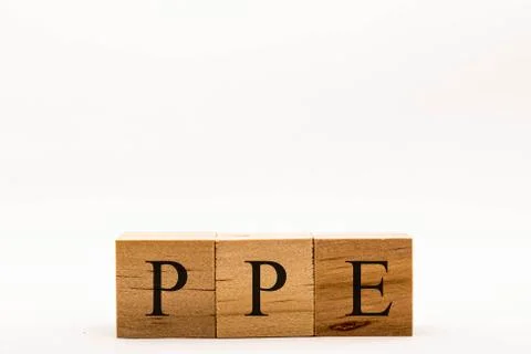 Spelling PPE Foto stock