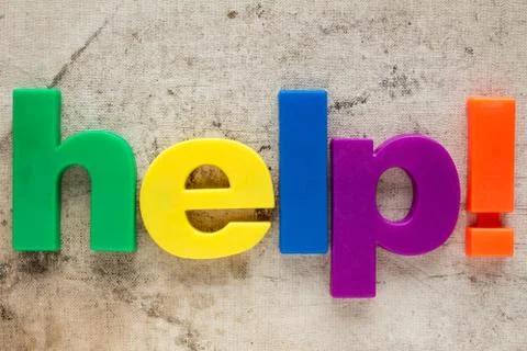 Spelling word HELP Stock Photos