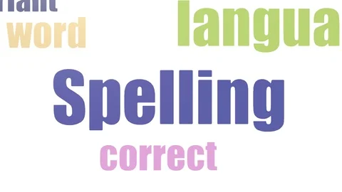 Spelling Wordcloud Animated Isolated Video stock 107244453